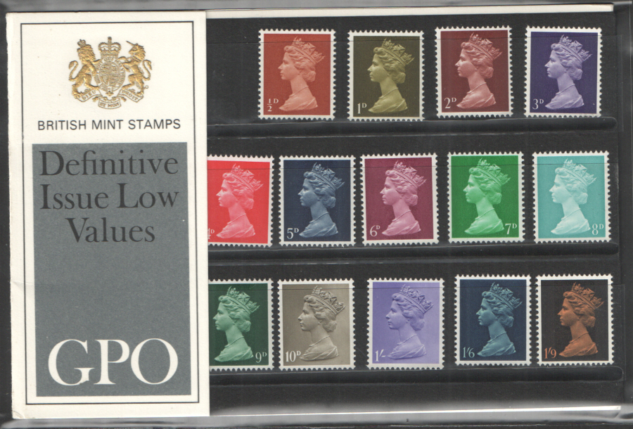 1969 Type A - One Tuft Pre-Decimal Machin Definitives Royal Mail Presentation Pack